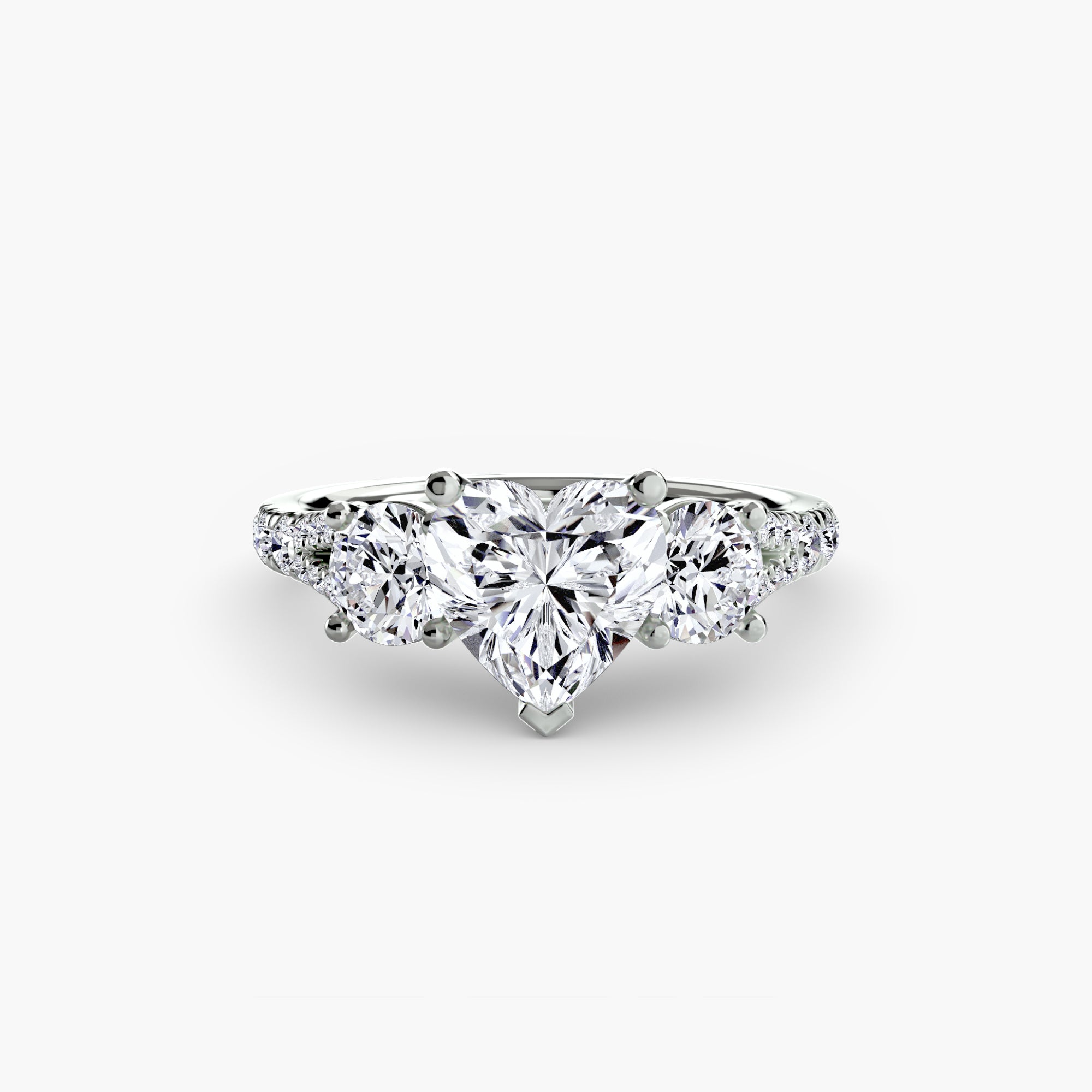 Three-Stone with Pavé Band 3