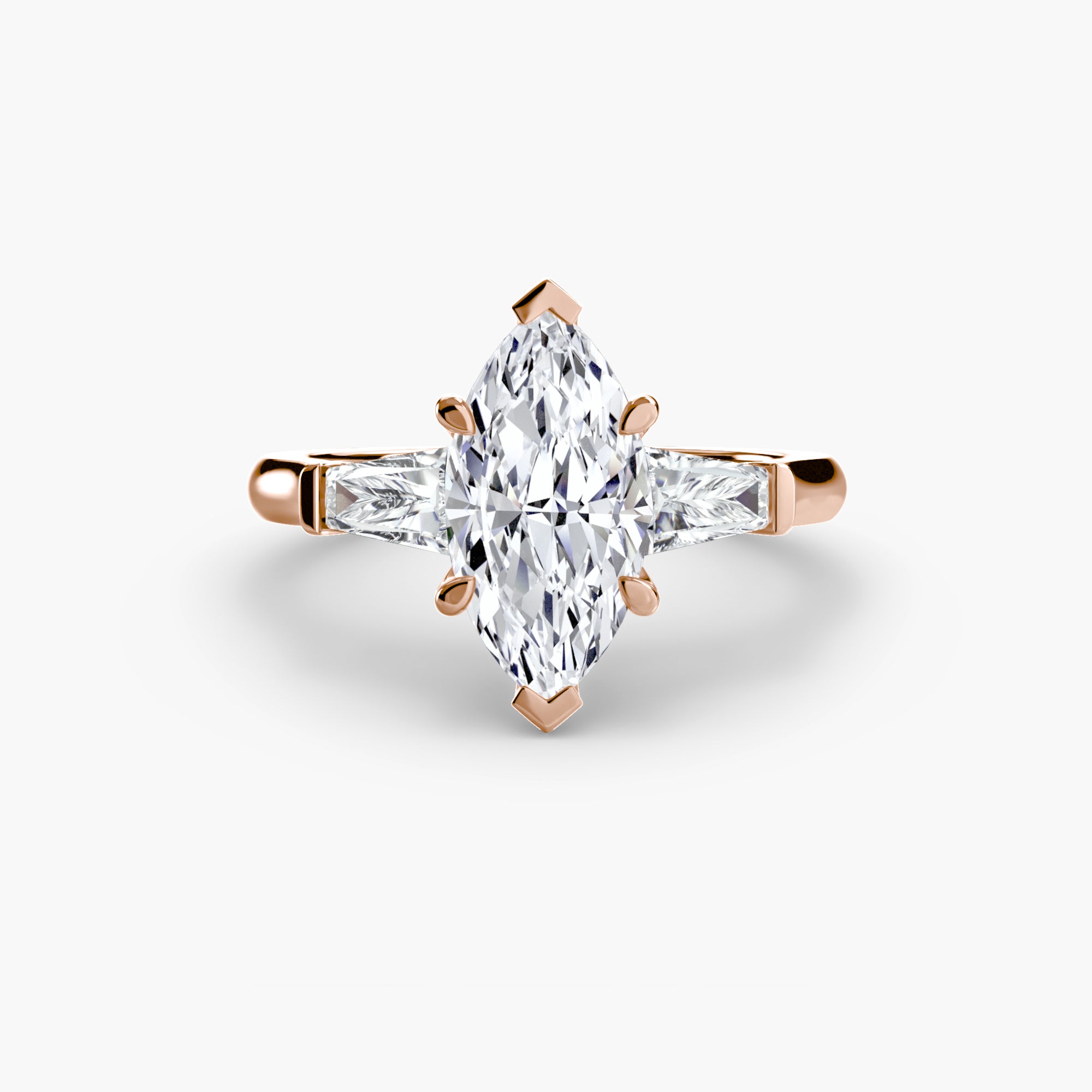 Three-Stone Ring (Baguette Side Stones)