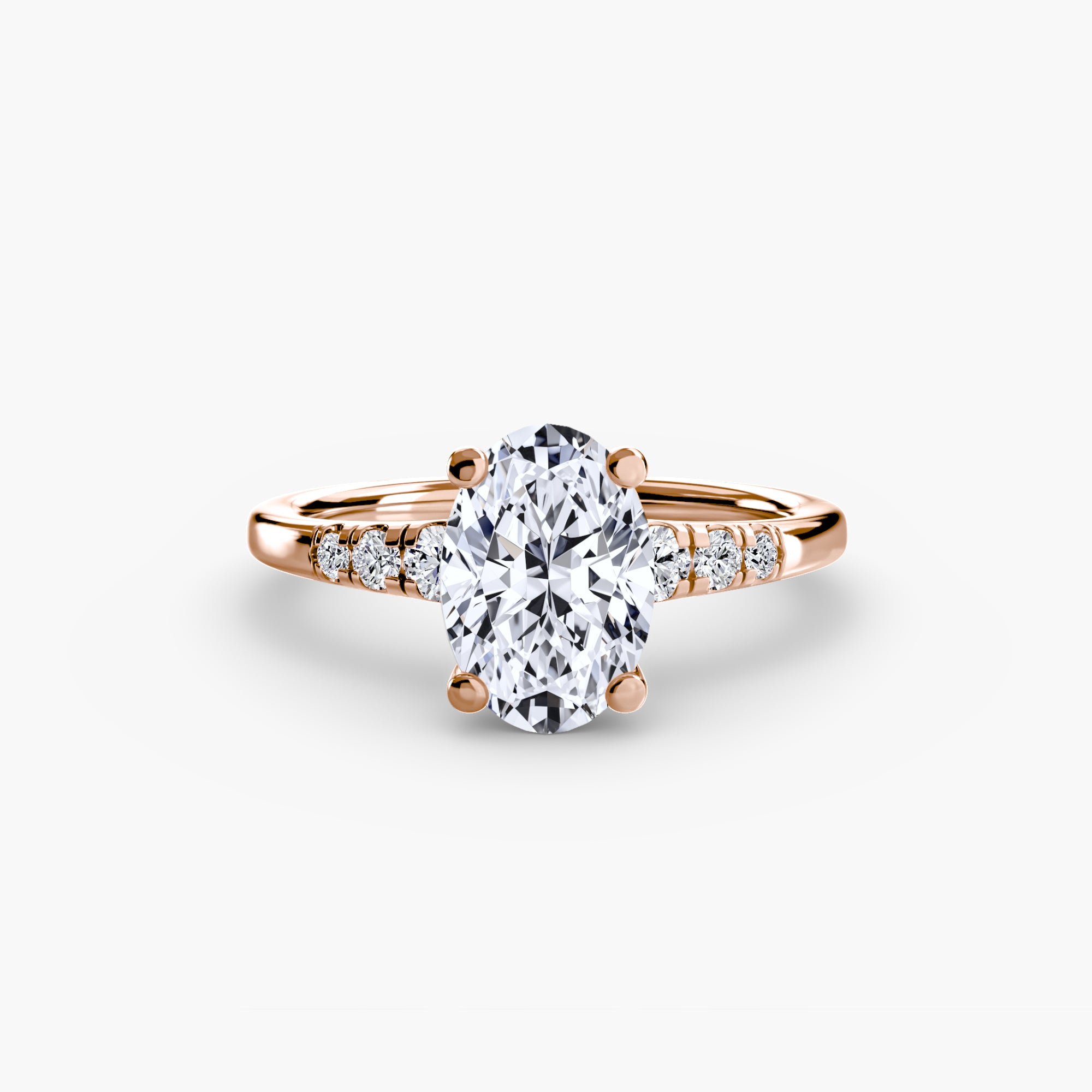 Solitaire with Shoulder Accents