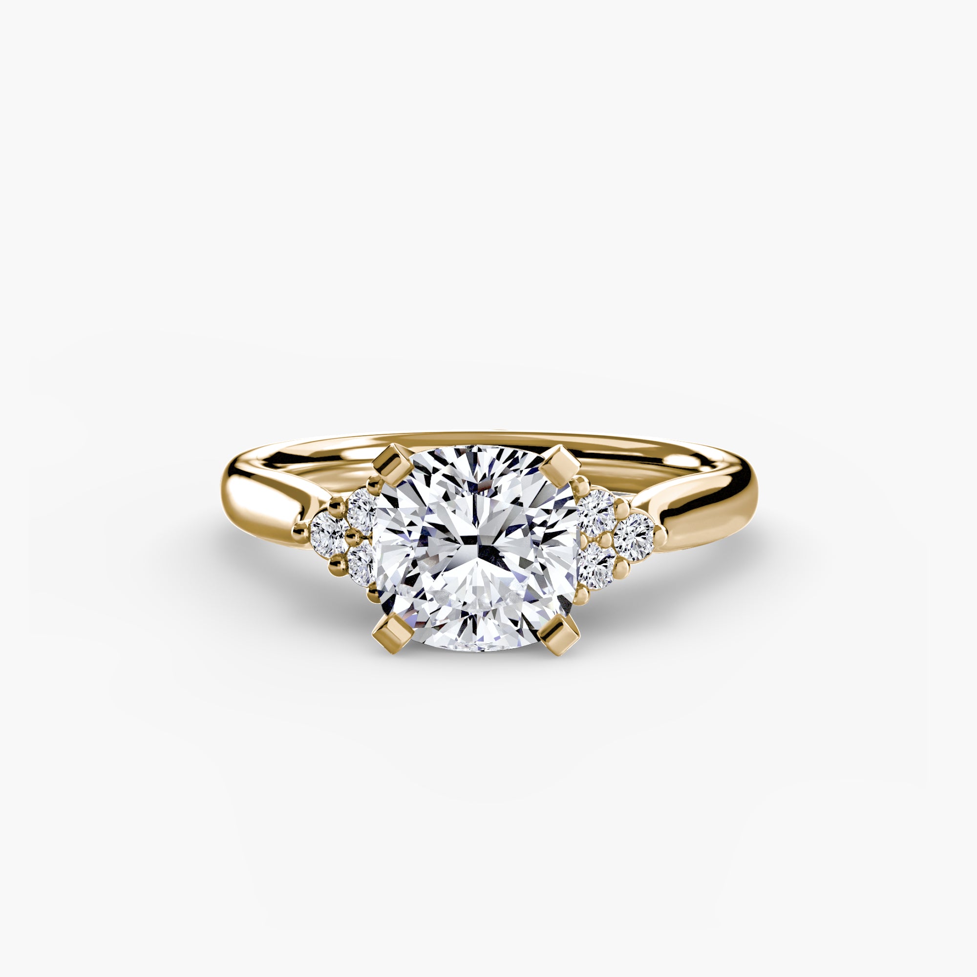 Solitaire with Cluster Shoulders 2